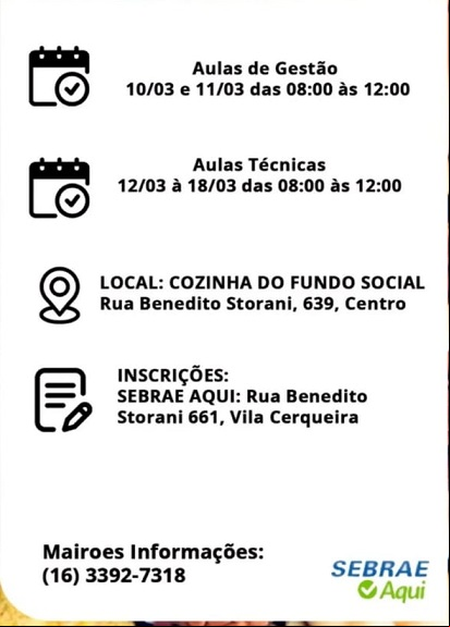 Curso gratuito de Brigadeiro Gourmet em Américo