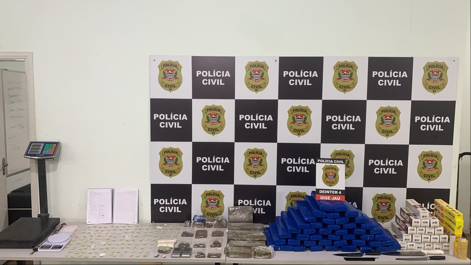 Foto: Divulgação/DISE/Drogas apreendidas na operação em Jaú